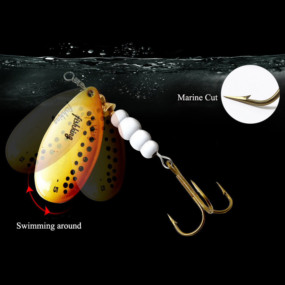 Fishing Hook Treble - 1 stücke Spinner Köder 3,9/4,6/7,4/10,8/15g Angeln
