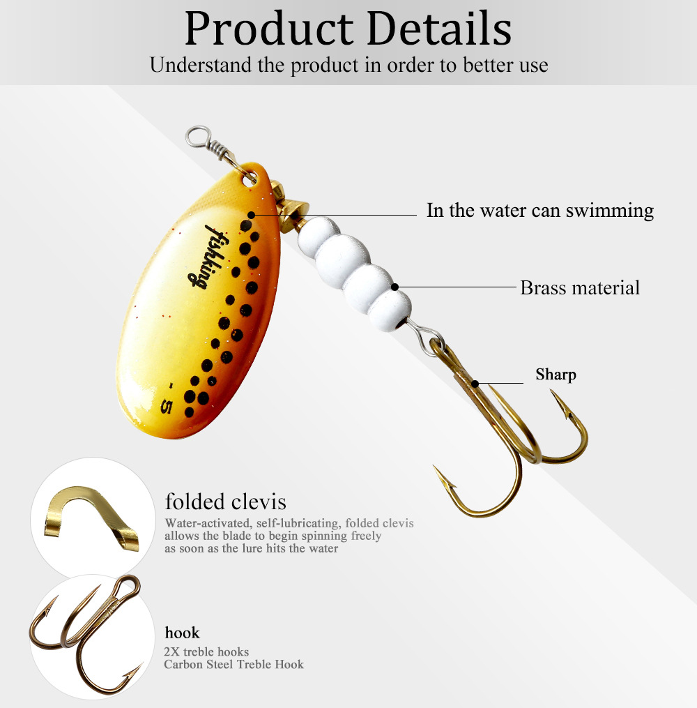 1 stücke Spinner Köder 3,9/4,6 – Fishing Hook Treble Bewertung und Preis